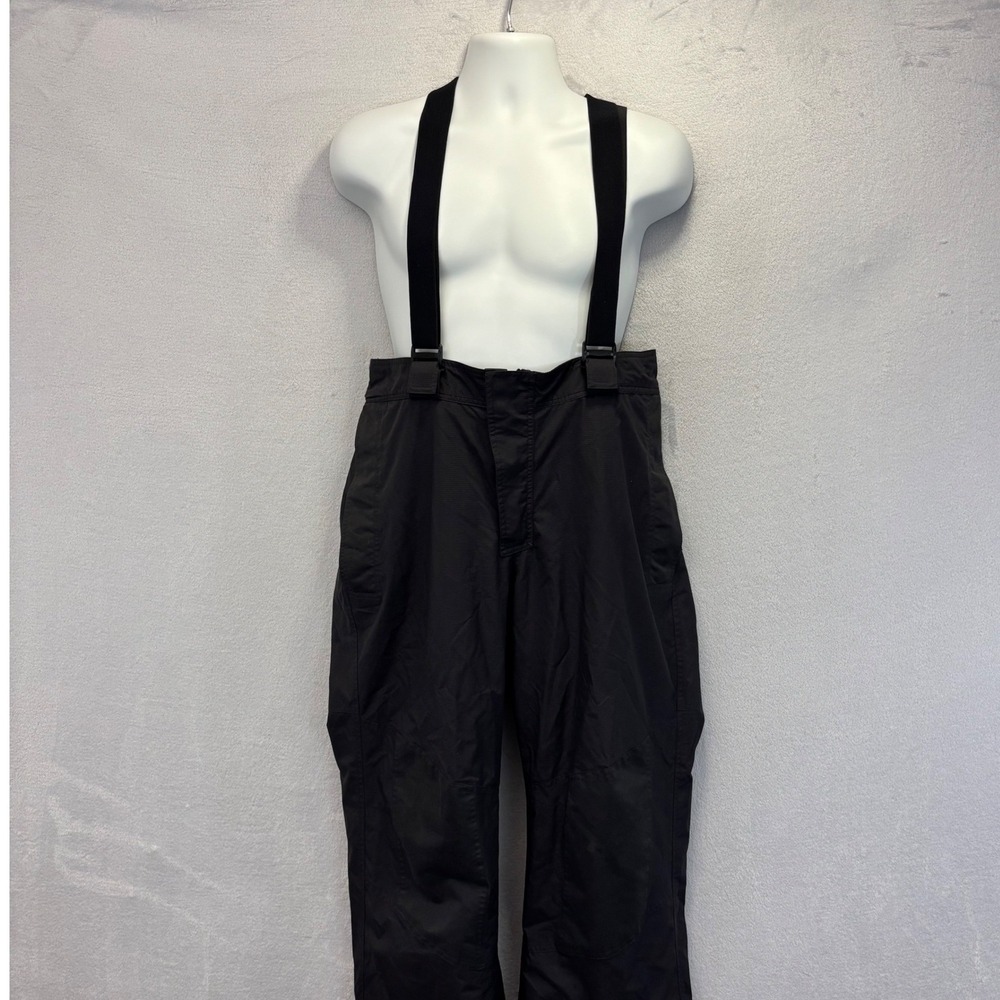 Vintage 90s Fila Mens Snow Pants Overalls Large Black Suspender Insulated Ski